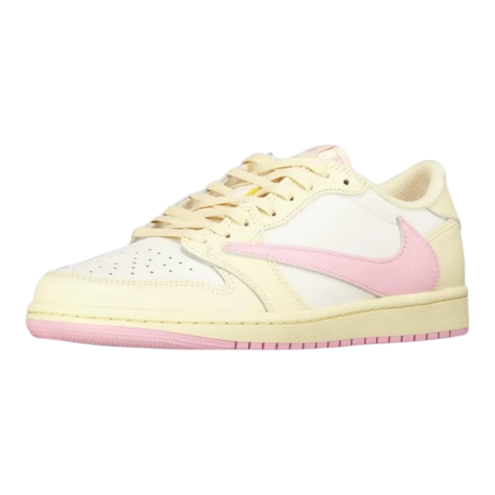 נעלי Travis Scott x Air Jordan 1 Low OG בצבע בז' מעור איכותי
