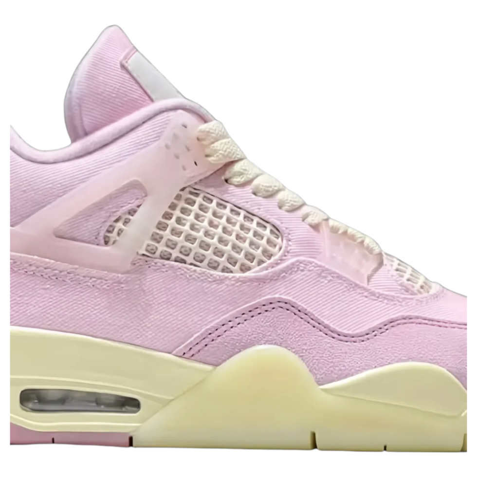 נעלי Air Jordan 4 Retro בצבע ורוד עם פרטי Muslin ועיצוב ייחודי