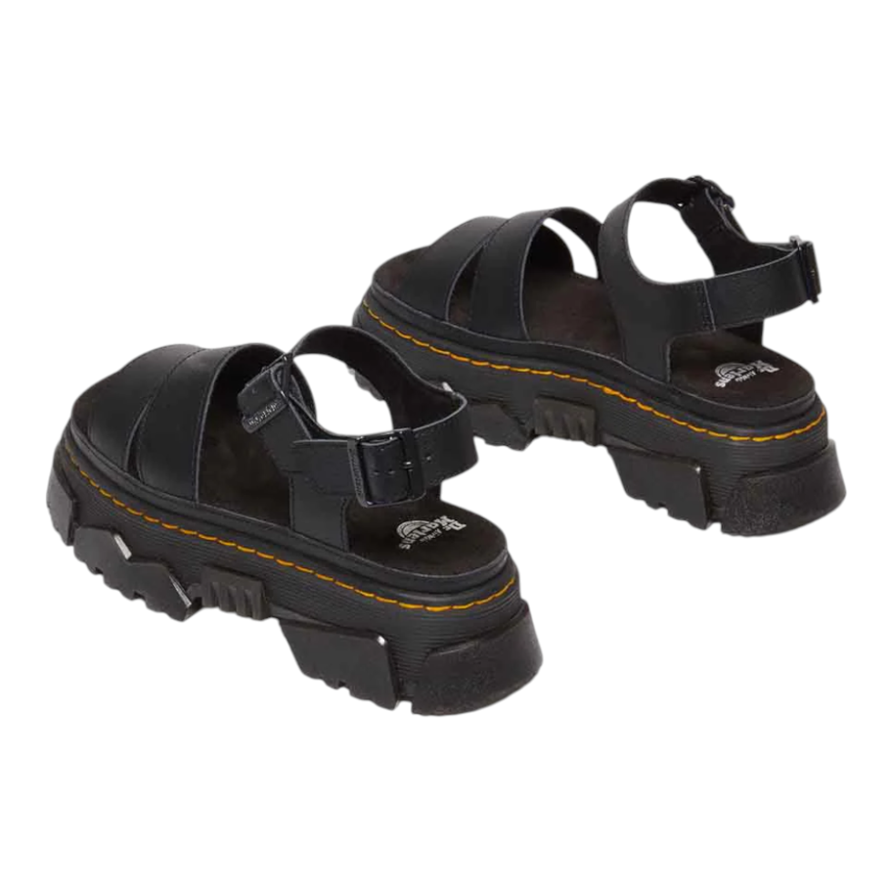 Dr. Martens סנדלי פלטפורמה שחורים לנשים – רצועות רחבות