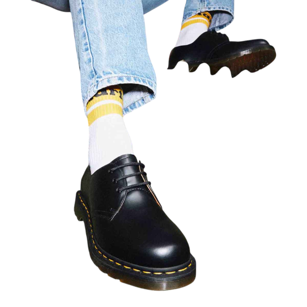 Dr. Martens 3 Eye Gibson Smooth Black נעלי יוניסקס