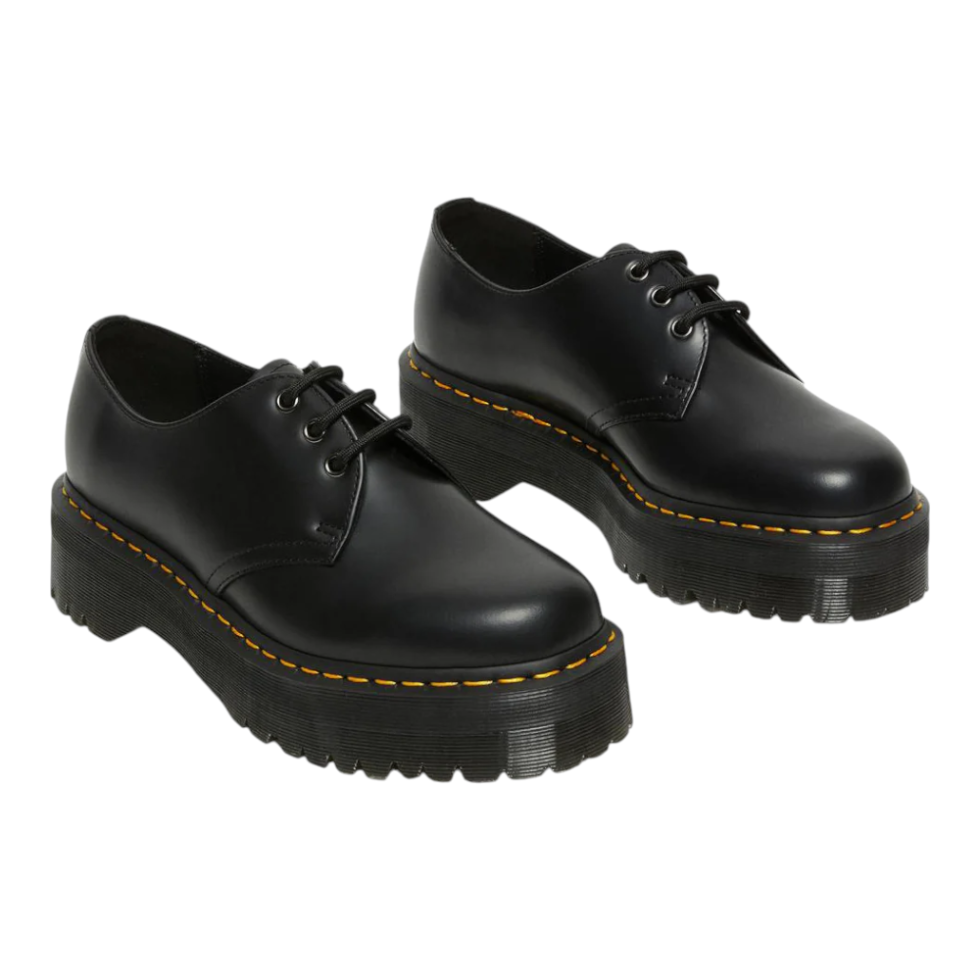 Dr. Martens 1461 Quad 3 Eye Shoe Polished Smooth Black נעלי יוניסקס