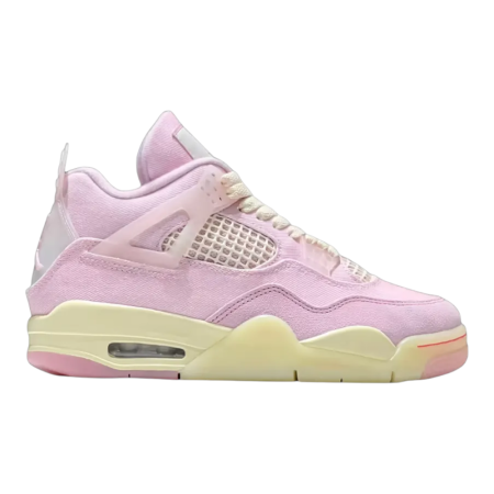 נעלי Air Jordan 4 Retro בצבע ורוד עם פרטי Muslin ועיצוב ייחודי