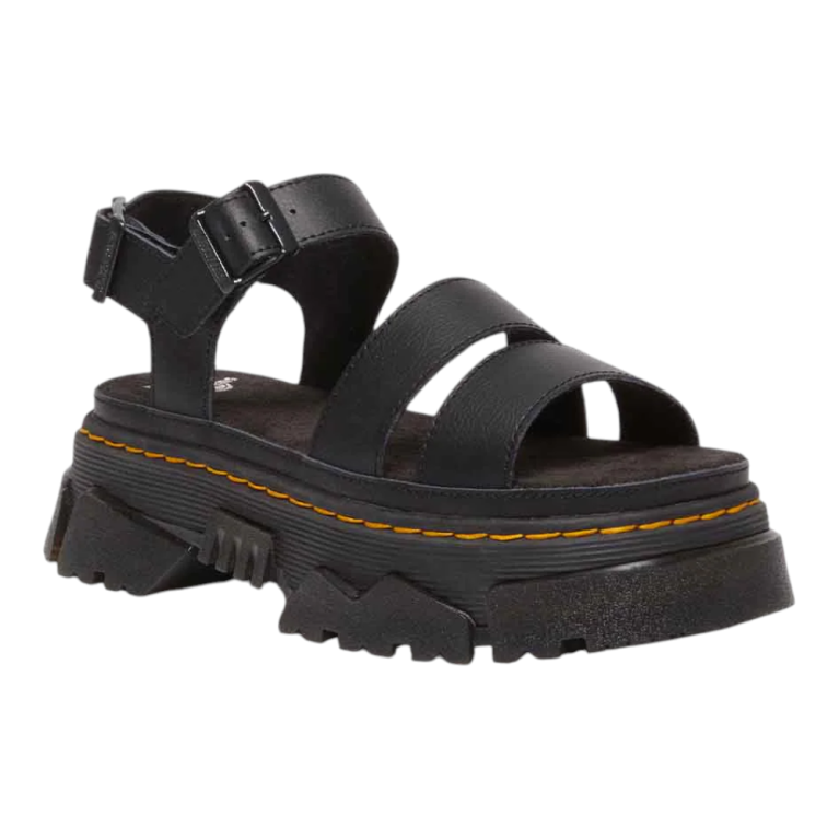 Dr. Martens סנדלי פלטפורמה שחורים לנשים – רצועות רחבות